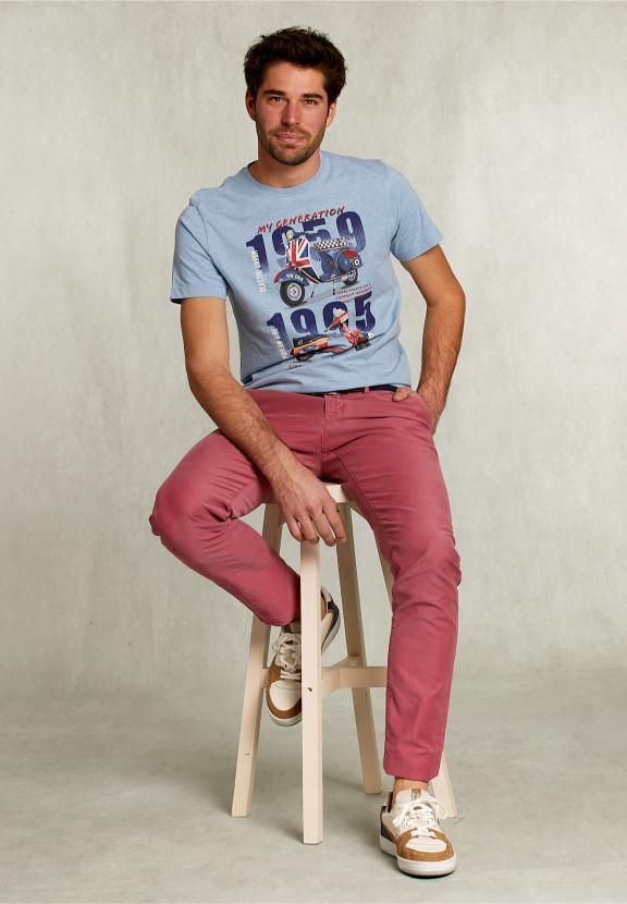 Slim Fit Cotton Chino Amaranth - Rose