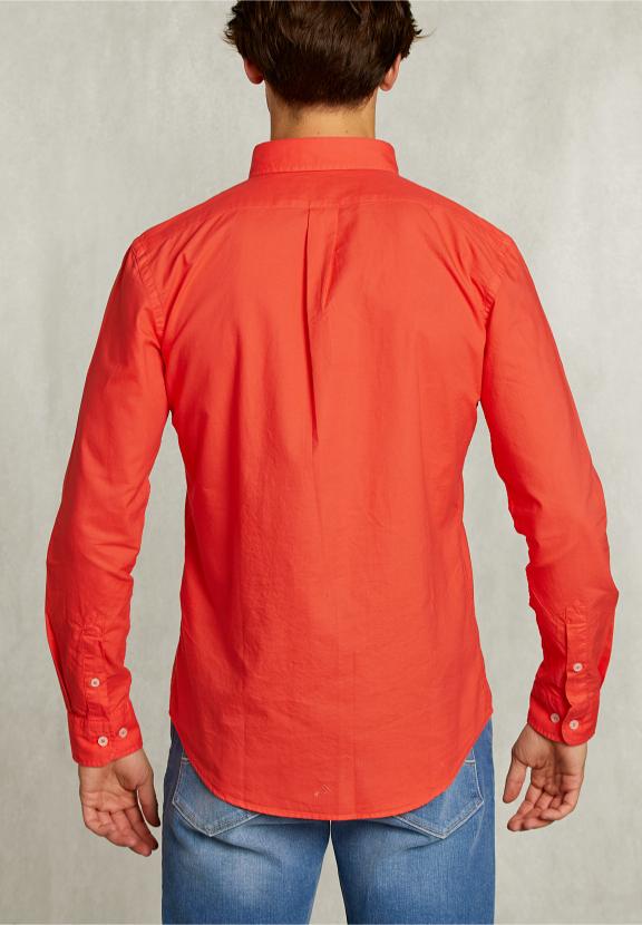 Slim Fit Cotton Shirt Pomegrante - Rose