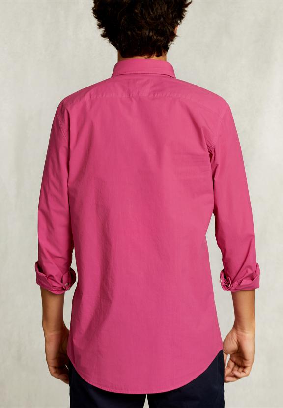 Custom Fit Poplin Shirt Amaranth - Roze