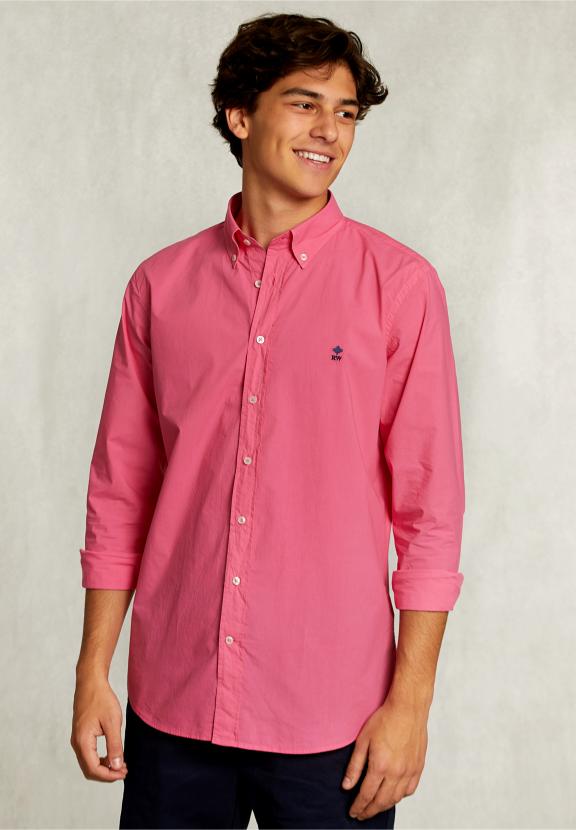 Custom Fit Poplin Shirt Bonheur - Roze