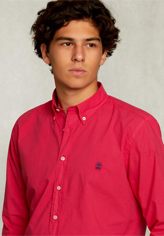 Custom Fit Poplin Shirt Flirt - Roze