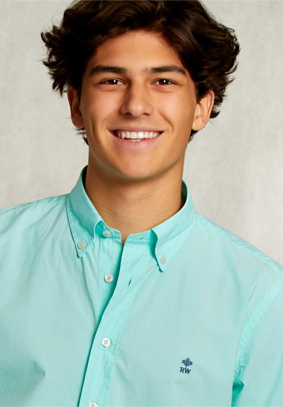 Custom Fit Poplin Shirt Lime - Vert
