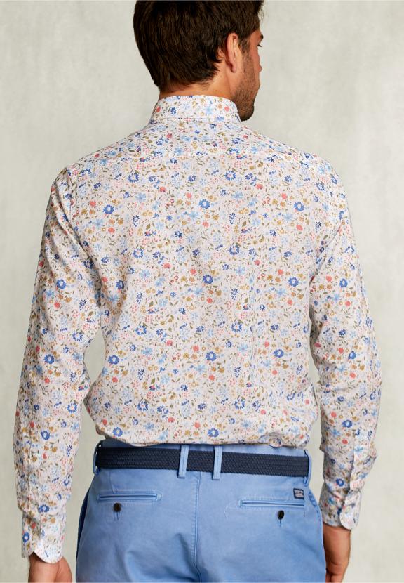 Custom Fit Floral Shirt Multi - Wit