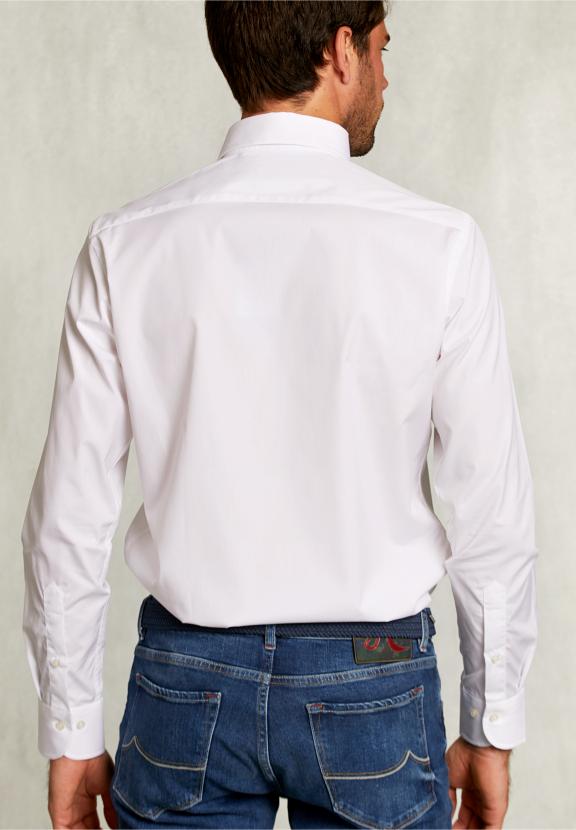 Custom Fit Uni Shirt White - Wit