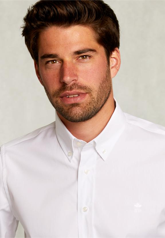 Custom Fit Uni Shirt White - Blanc
