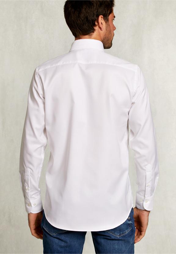 Custom Fit Uni Shirt White - Wit