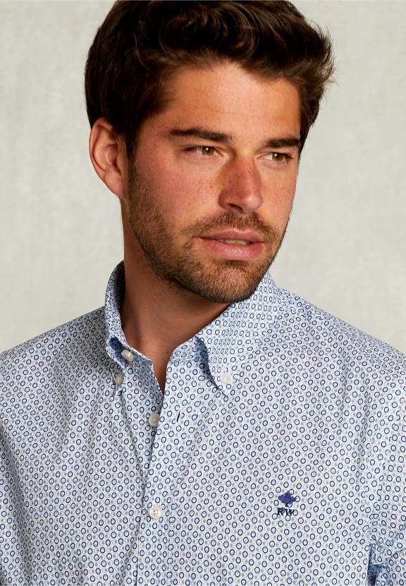 Custom Fit Fantasy Shirt Blue/Green - Multi