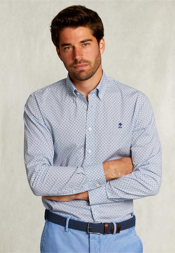 Custom Fit Fantasy Shirt Blue/Green - Multi
