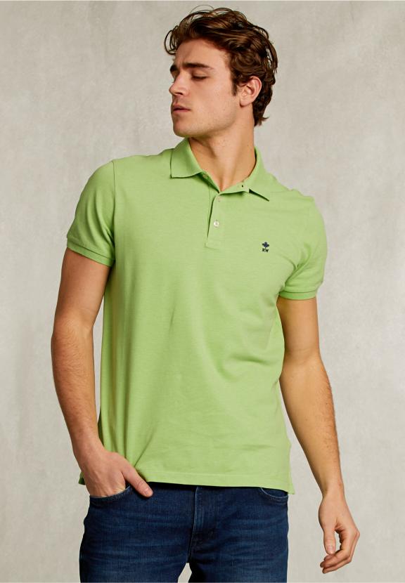 Custom Fit Pima Cotton Polo Lime Mix - Groen