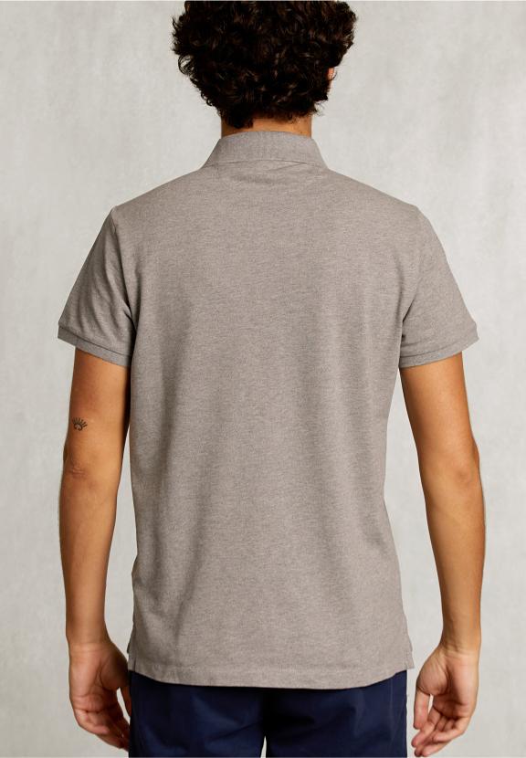Custom Fit Pima Cotton Polo Oxford Mix - Gris