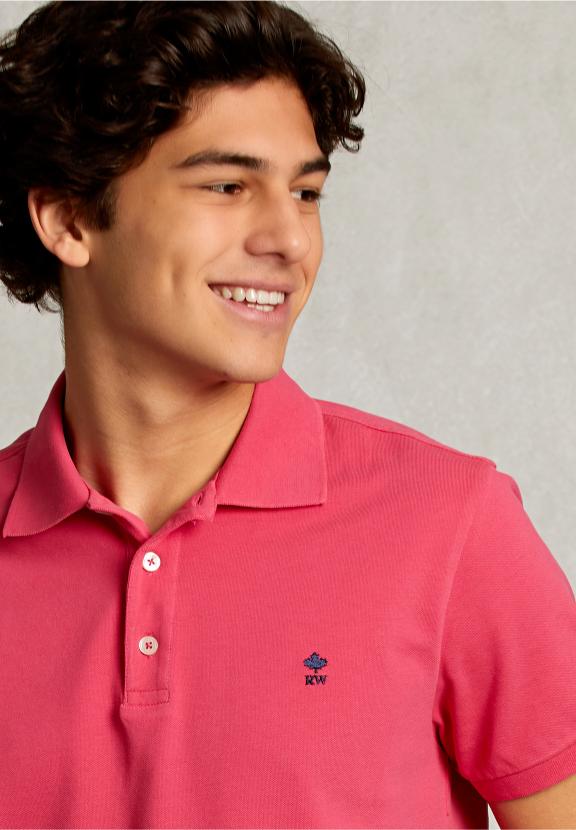 Custom Fit Pima Cotton Polo Popstar - Rose