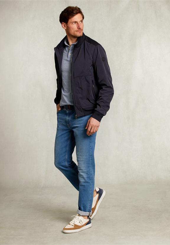 Custom Fit Cotton Polo Mombasa - Blauw