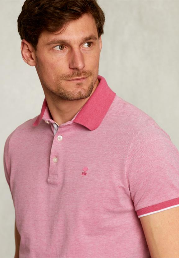 Custom Fit Cotton Polo Amaranth - Roze