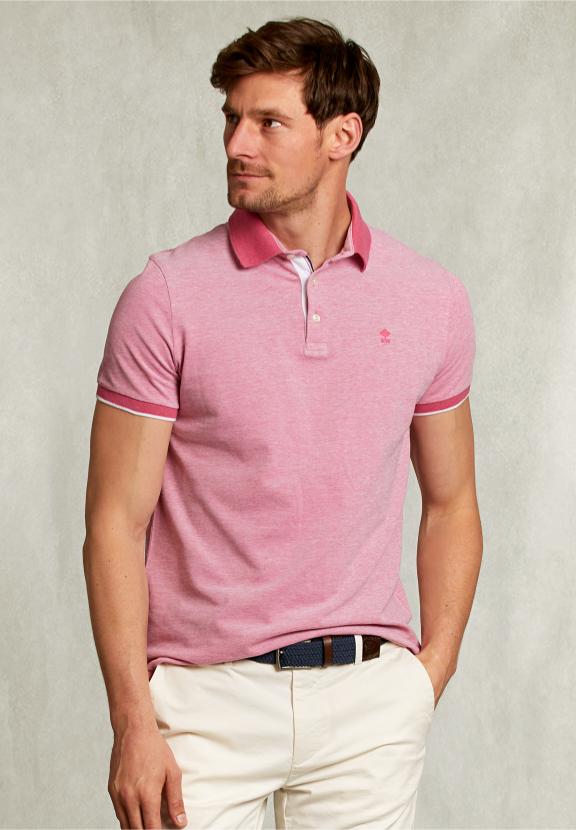 Custom Fit Cotton Polo Amaranth - Roze