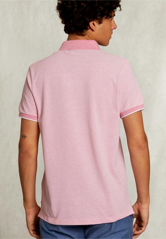Custom Fit Cotton Polo Dark Sugar Mix - Roze