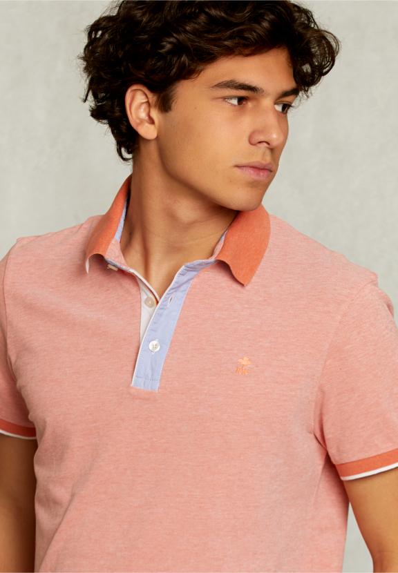 Custom Fit Cotton Polo Life Jacket Mix - Oranje