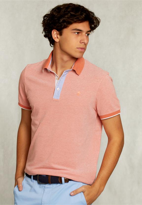 Custom Fit Cotton Polo Life Jacket Mix - Oranje