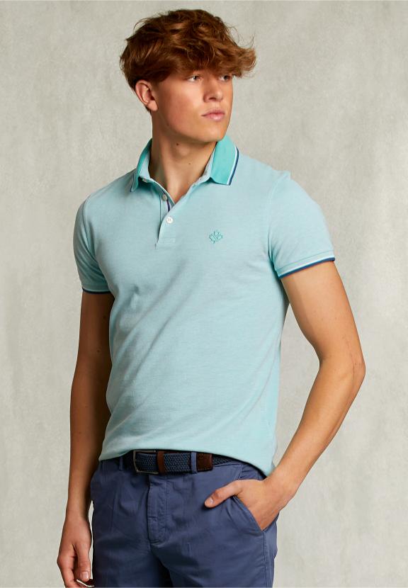Custom Fit Cotton Polo Mint - Groen