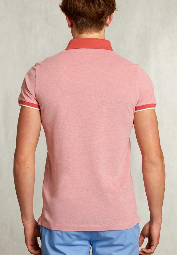 Custom Fit Cotton Polo Dark Cosmopolitan Mix - Roze