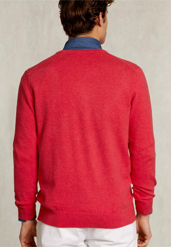 Normal Fit Basic Cotton Crew Neck Pullover Punch Mix - Oranje