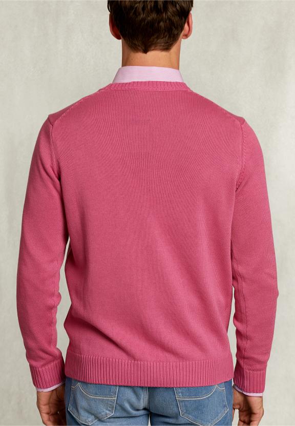 Custom Fit Soft Cotton Sweater Amaranth - Roze