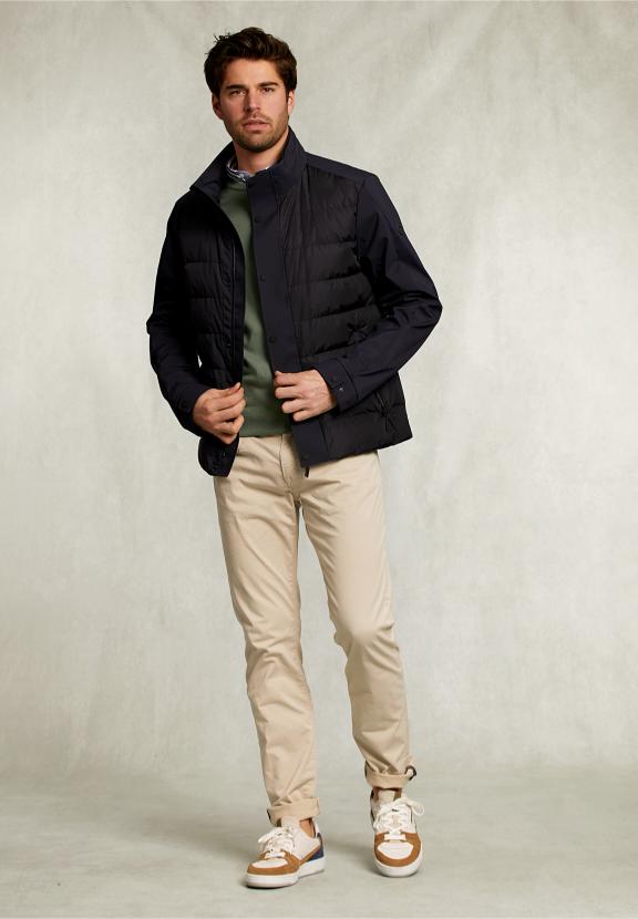 Custom Fit Merino Crew Neck Pullover Equator - Khaki