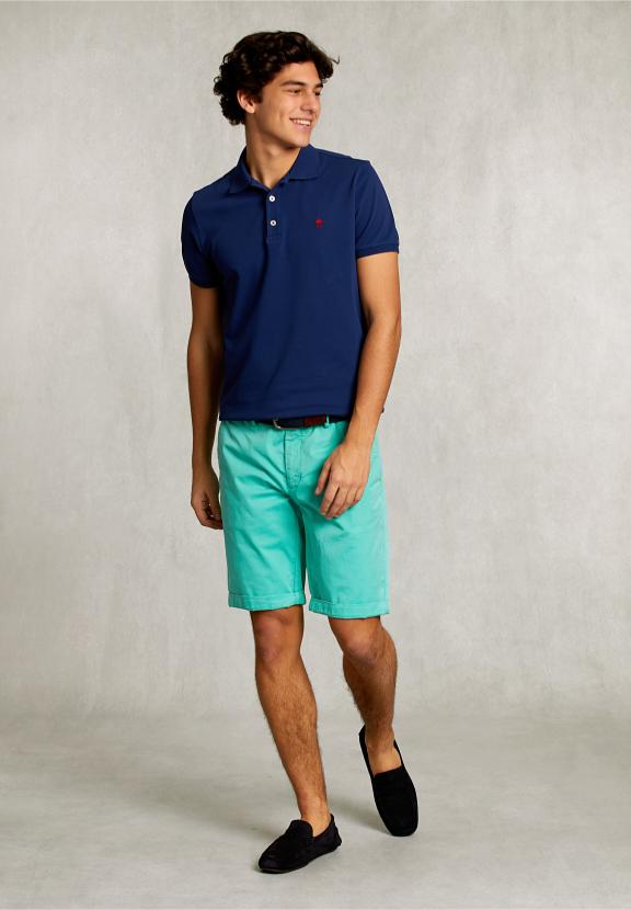 Cotton Chino Short Mint - Vert
