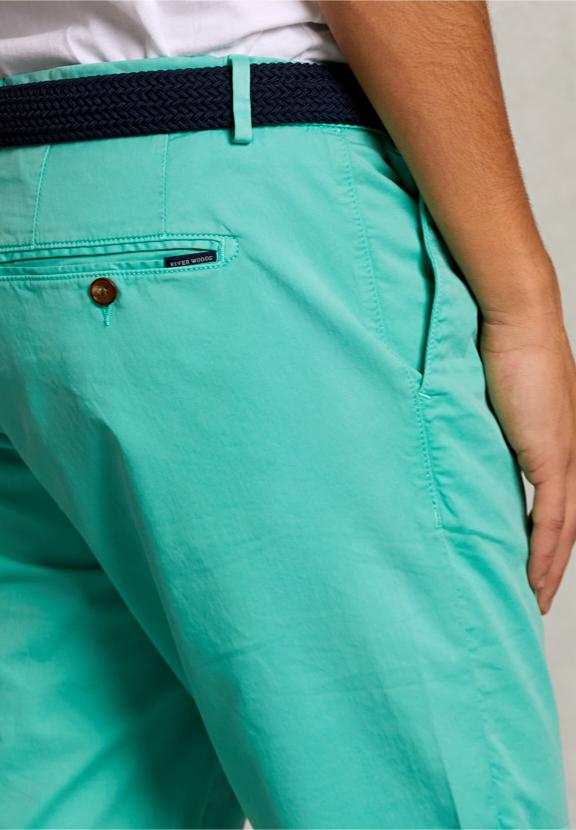 Cotton Chino Short Mint - Groen