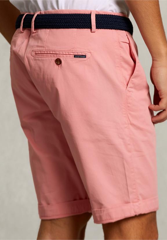 Cotton Chino Short Peach - Oranje