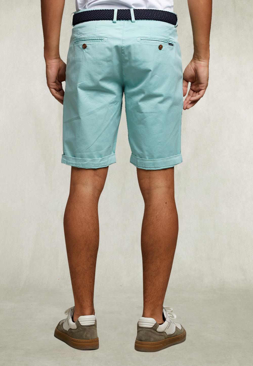 Cotton Chino Short Pistache - Groen