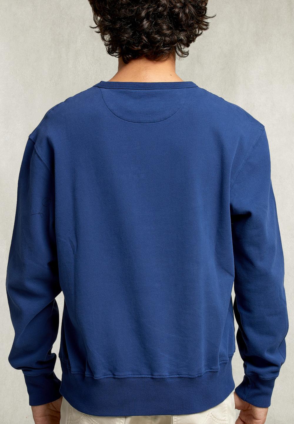 Basic Crew Neck Sweater Oxford Blue - Bleu
