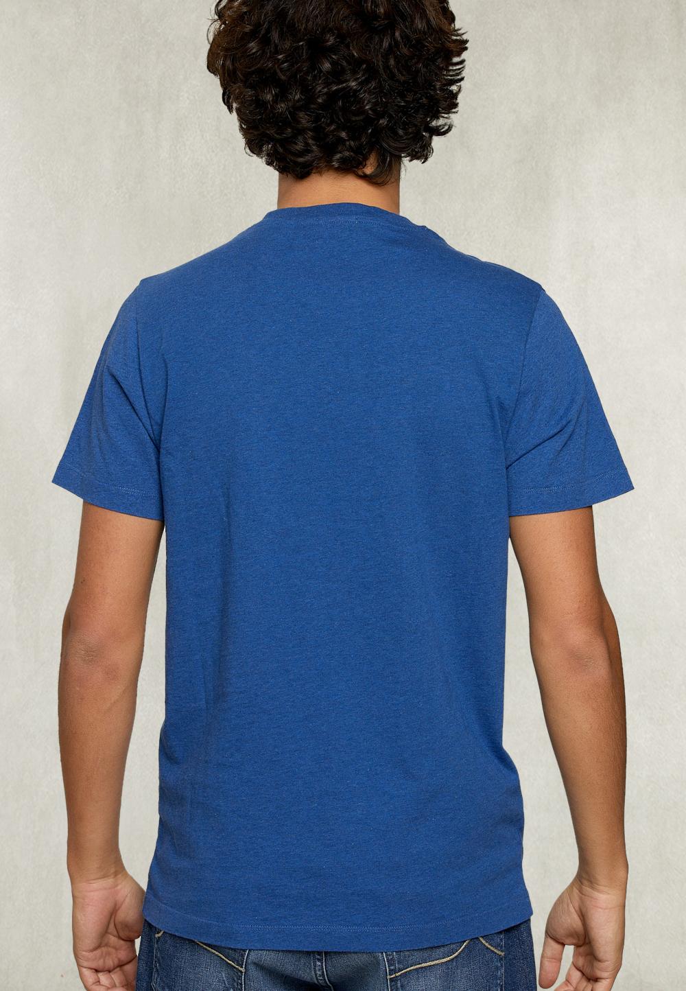 Custom Fit Pima Cotton Crew Neck T-Shirt Exotic Blue - Bleu