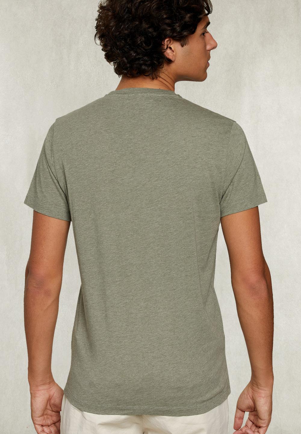 Custom Fit Pima Cotton Crew Neck T-Shirt Herb Mix - Groen