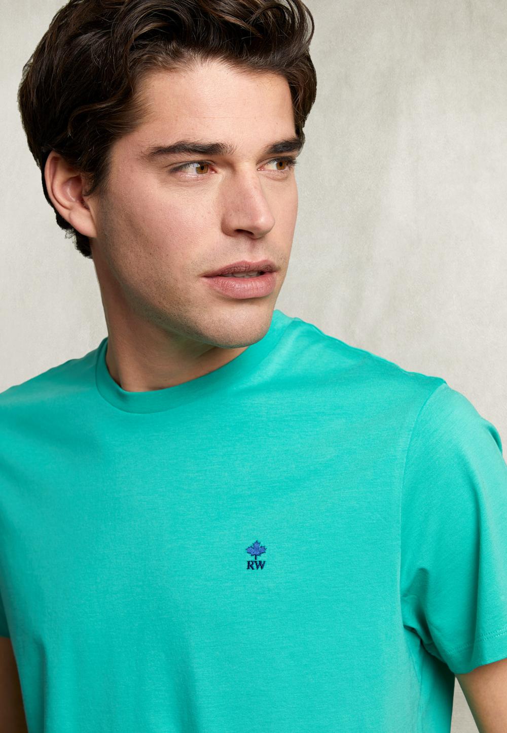 Custom Fit Pima Cotton Crew Neck T-Shirt Kiwi - Groen