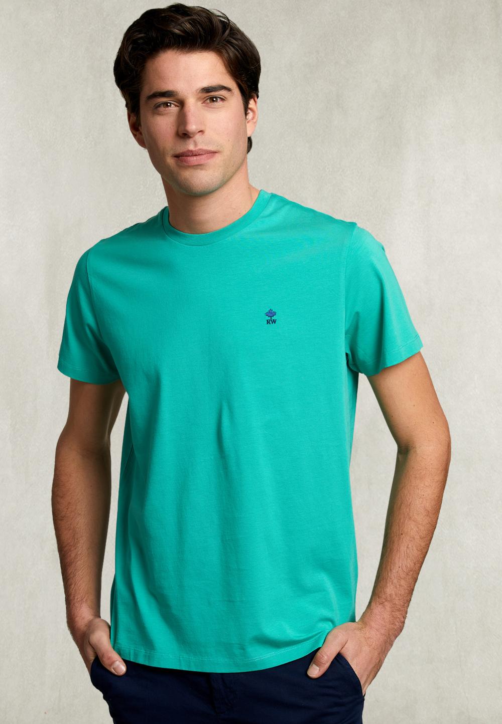 Custom Fit Pima Cotton Crew Neck T-Shirt Kiwi - Groen