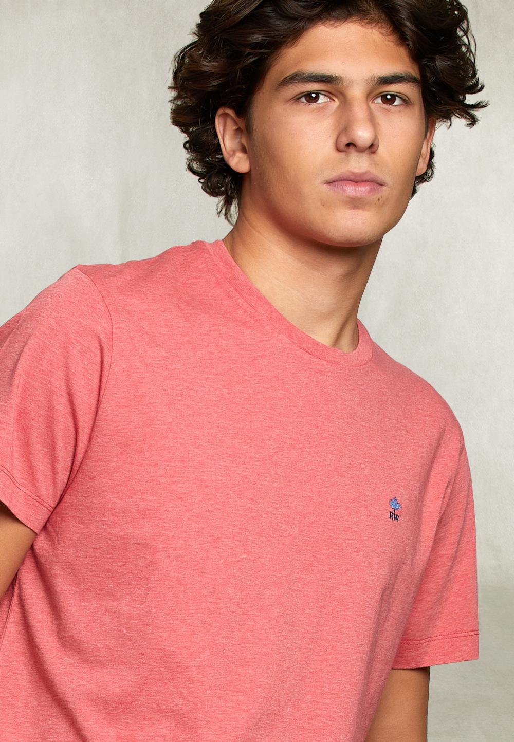 Custom Fit Pima Cotton Crew Neck T-Shirt Punch Mix - Roze
