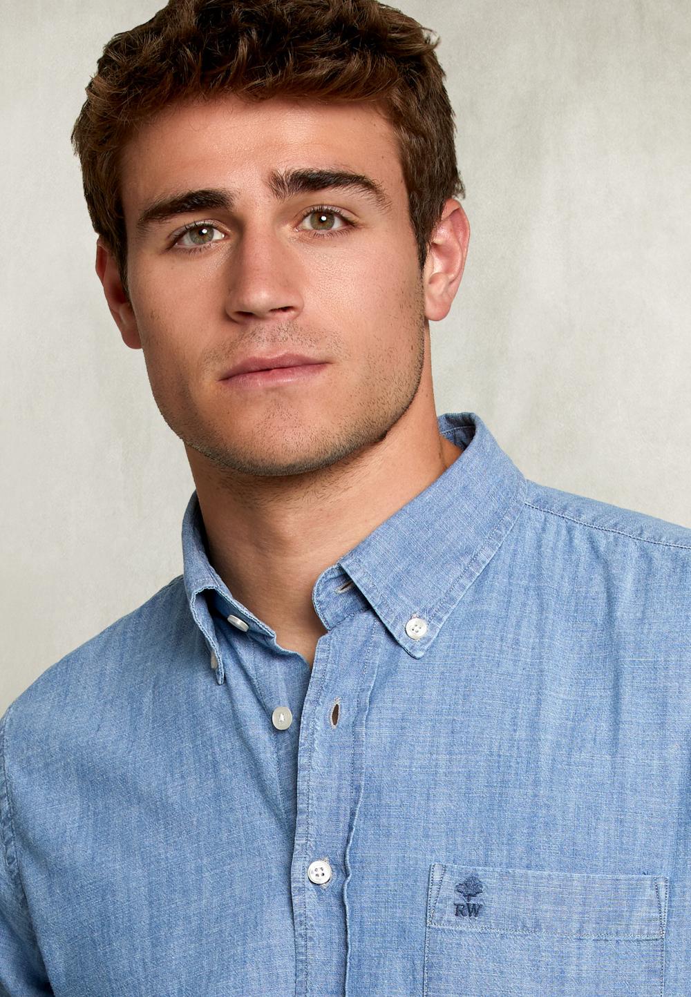 Slim Fit Jeans Shirt Bleach - Denim