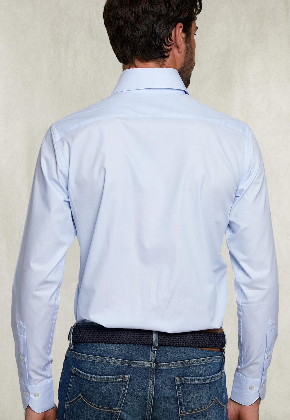 Custom Fit Shirt Blue - Bleu