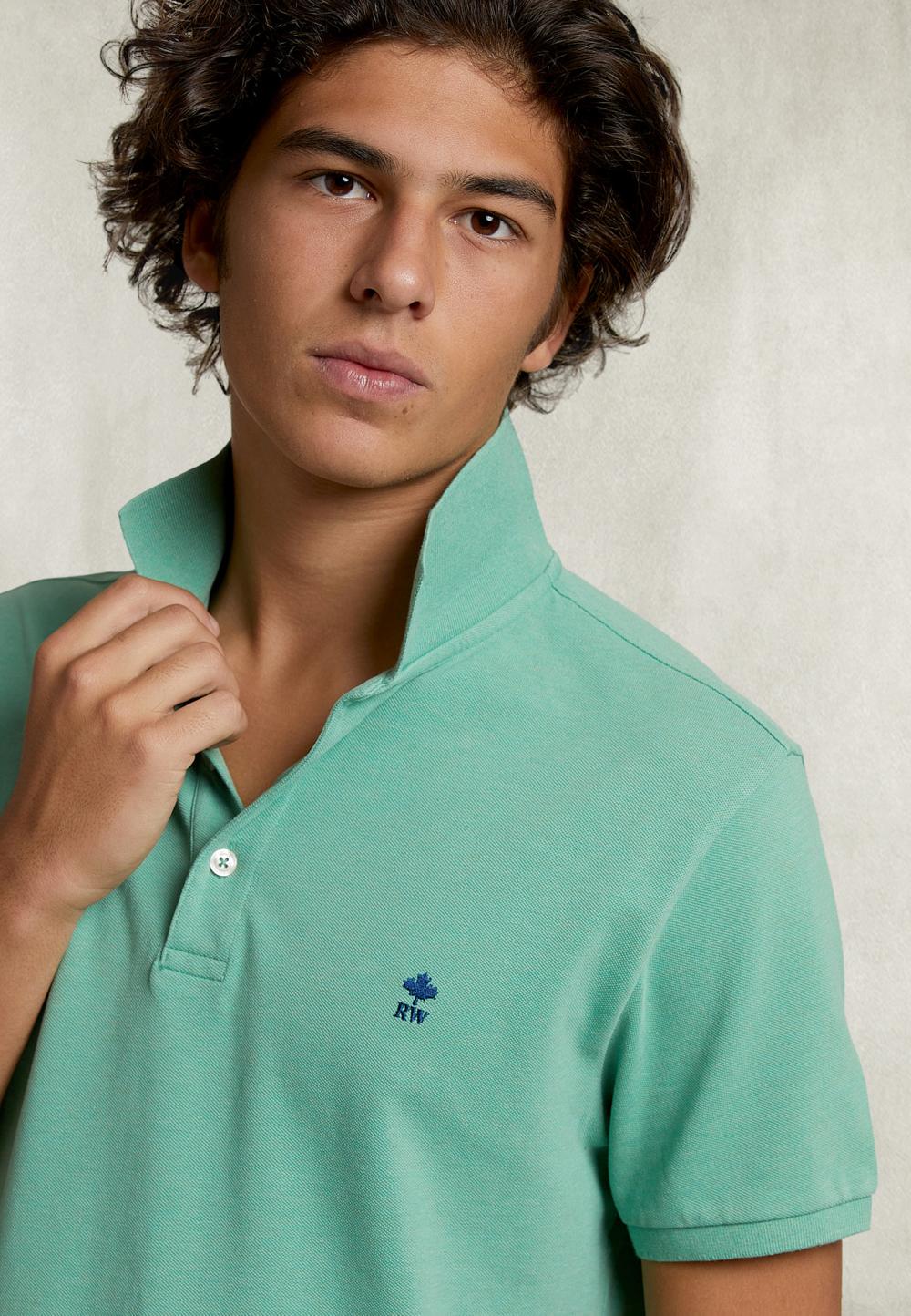 Custom Fit Pima Cotton Polo Margarita Mix - Groen