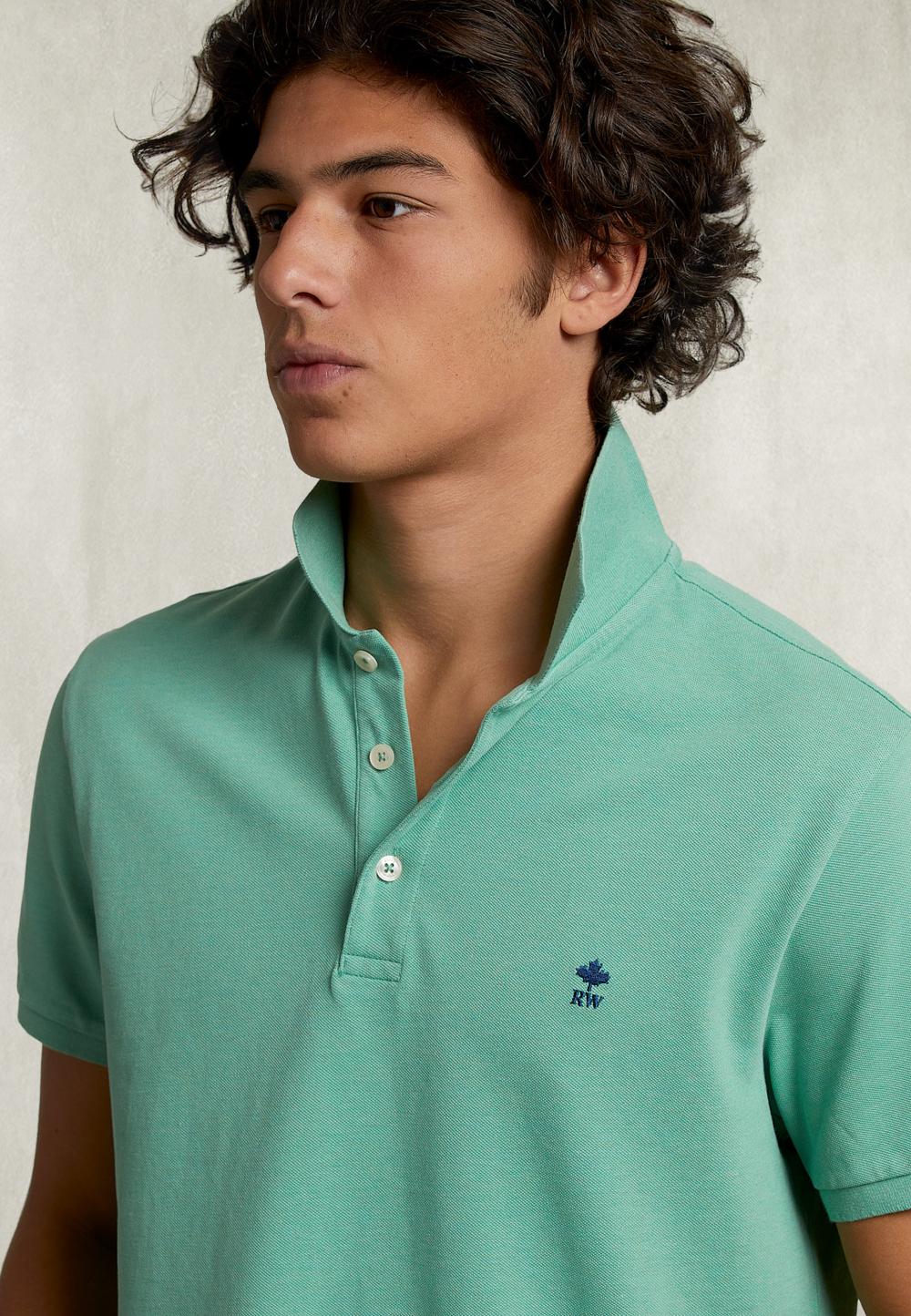 Custom Fit Pima Cotton Polo Margarita Mix - Groen