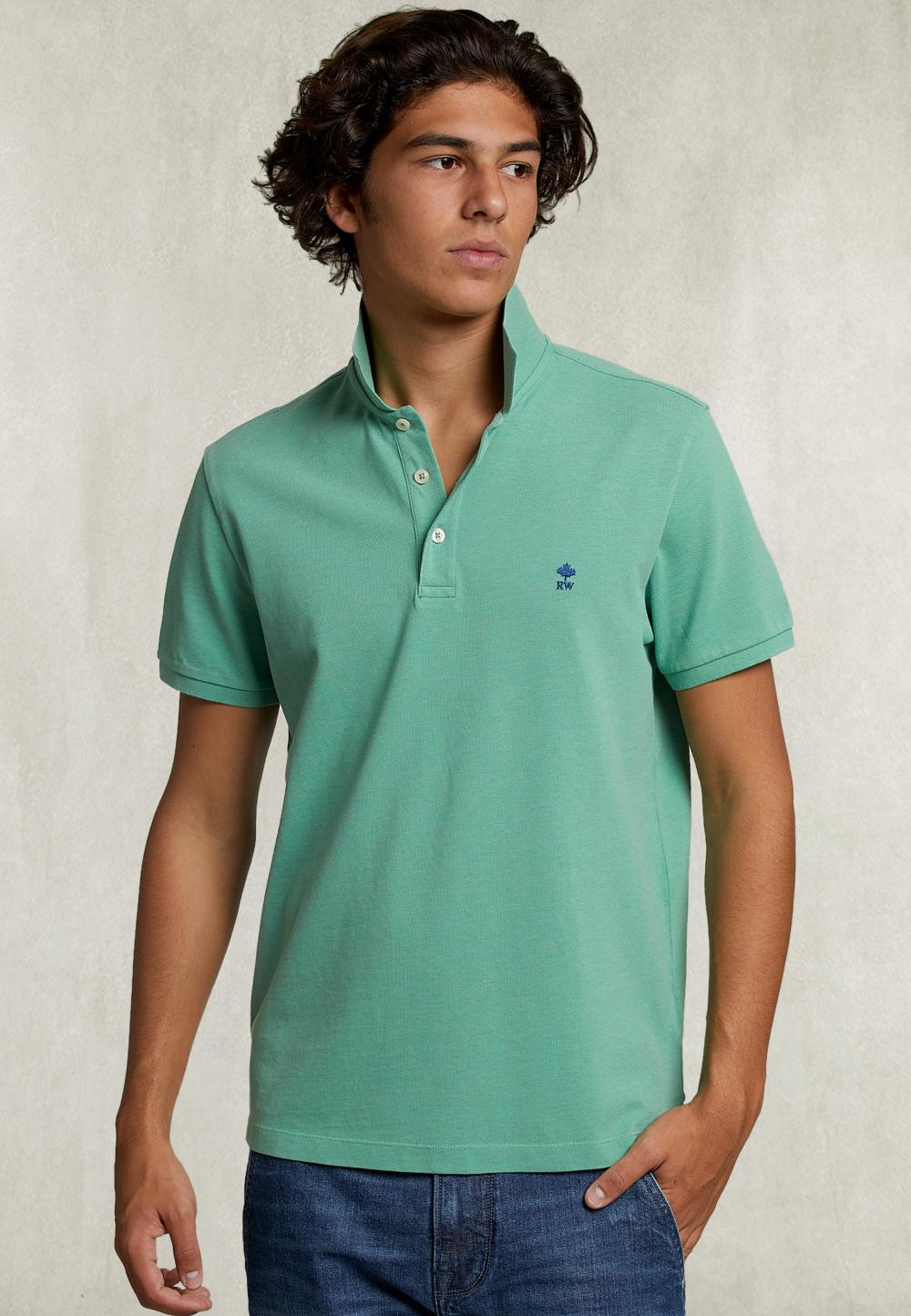 Custom Fit Pima Cotton Polo Margarita Mix - Groen