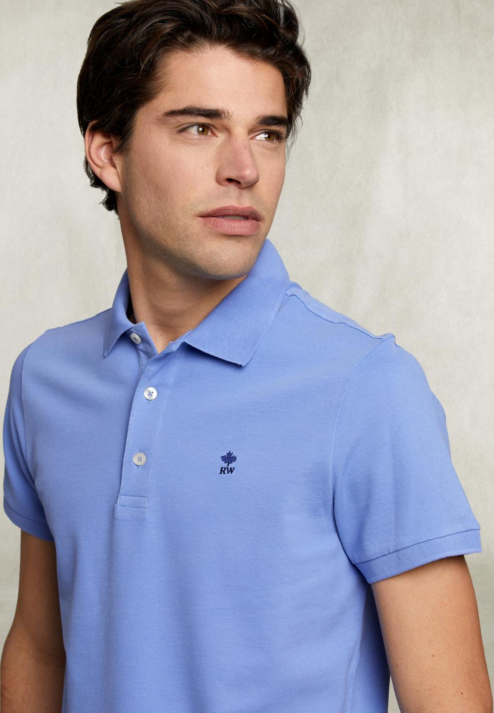 Custom Fit Pima Cotton Polo Mile - Blauw