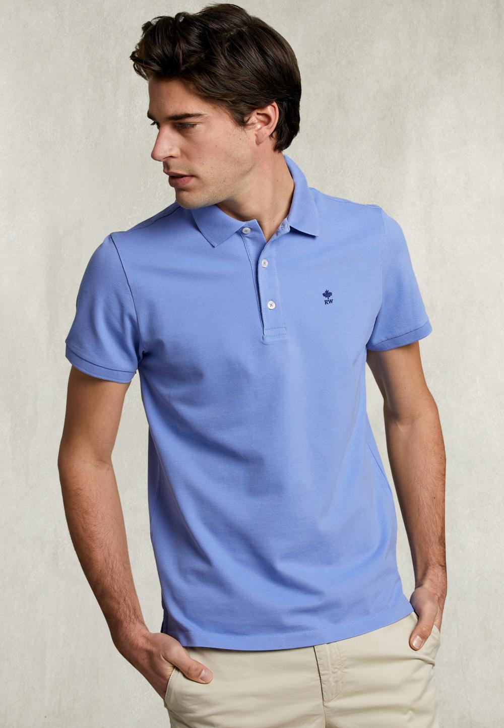 Custom Fit Pima Cotton Polo Mile - Blauw