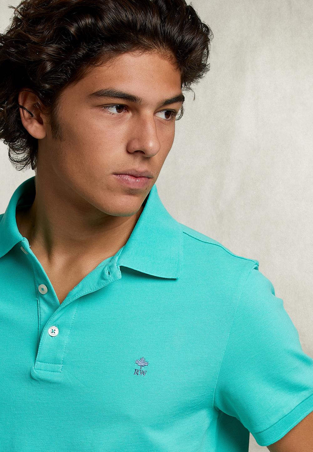 Custom Fit Pima Cotton Polo Mint - Groen