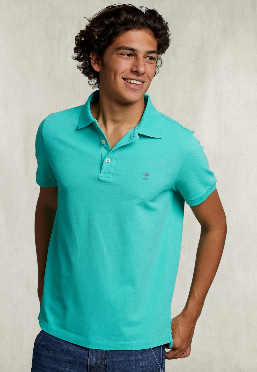 Custom Fit Pima Cotton Polo Mint - Groen