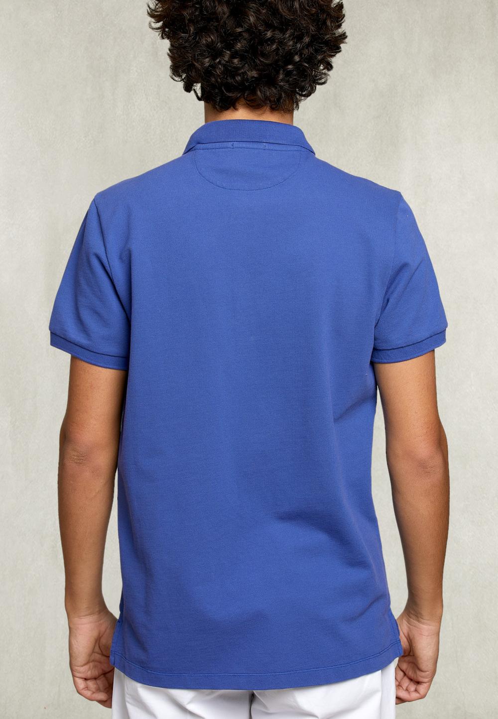 Custom Fit Pima Cotton Polo Toeareg - Blauw
