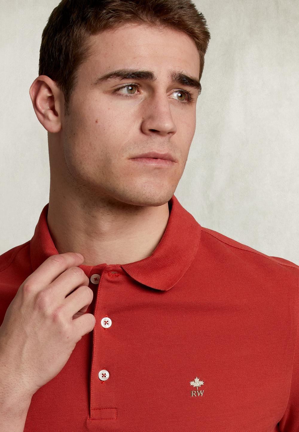Custom Fit Pima Cotton Polo Terra - Rouge
