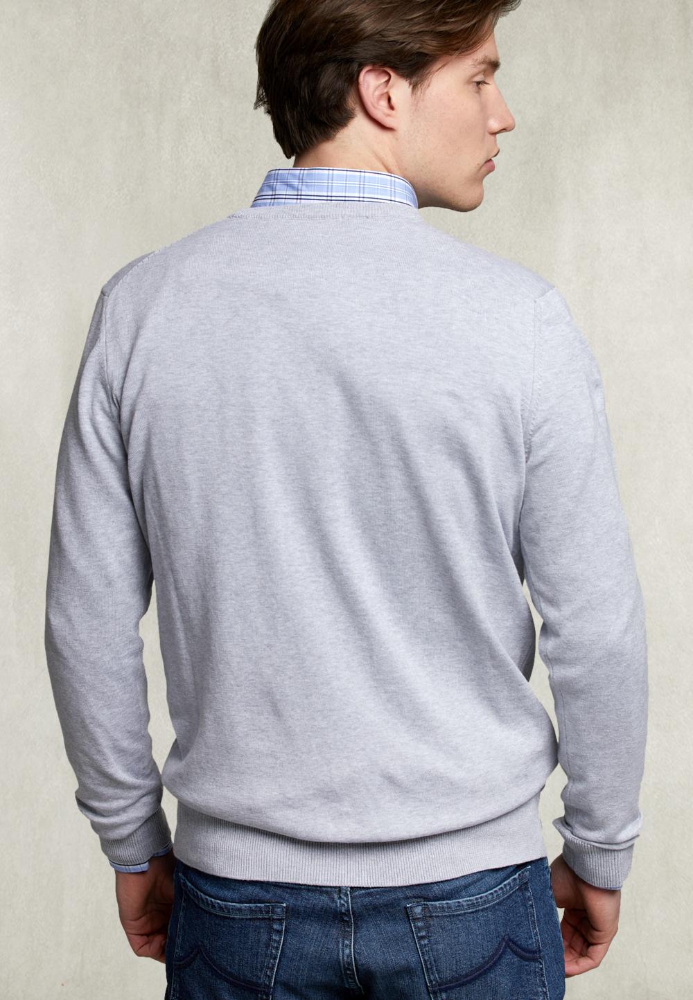 Basic Crew Neck Pullover Pearl Mix - Gris