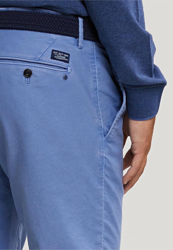 Slim Fit Basic Chino Pants Colorado Blue - Blauw