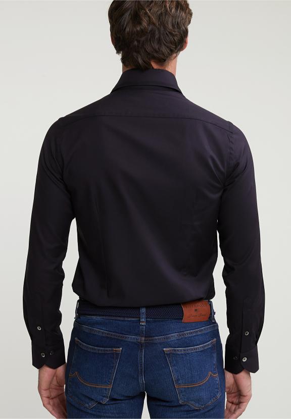 Slim Fit Uni Shirt Blue - Bleu